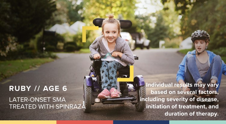 a child with later-onset SMA who is being treated with SPINRAZA