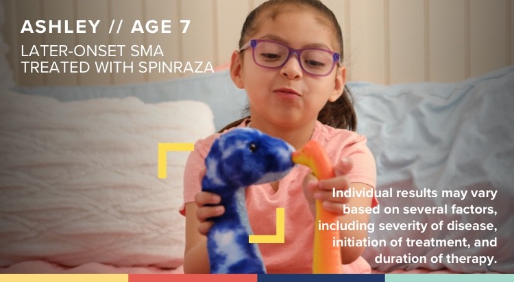 a child with later-onset SMA who is being treated with SPINRAZA
