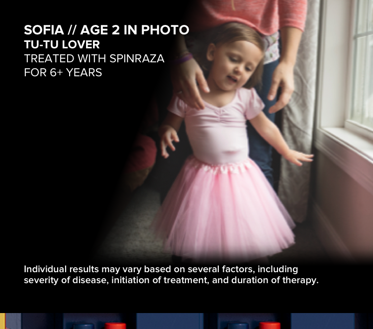 a child with early-onset SMA who is being treated with SPINRAZA
