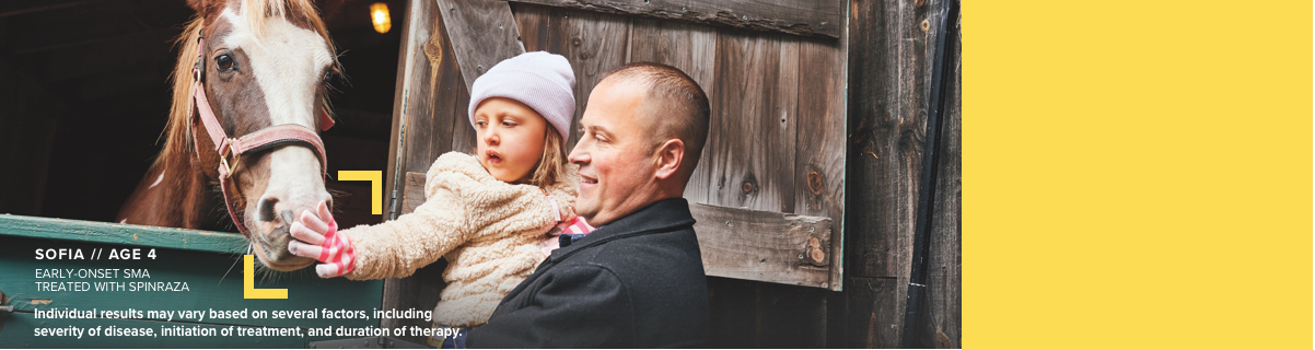 a child with early-onset SMA who is being treated with SPINRAZA