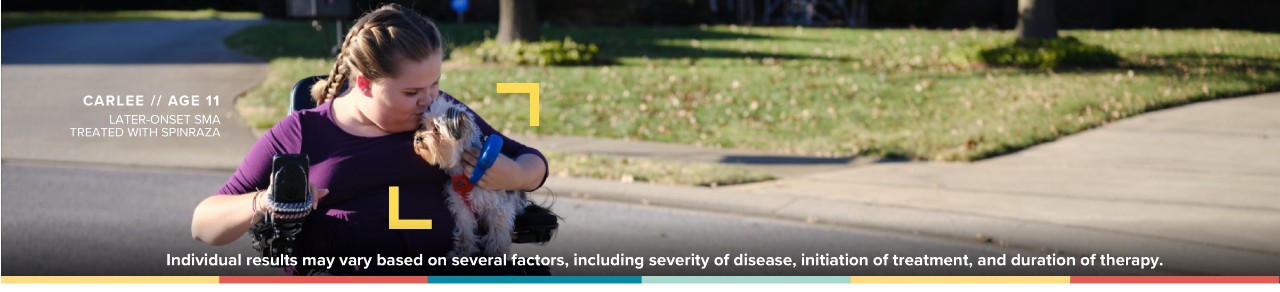 an adult with later-onset SMA who is being treated with SPINRAZA
