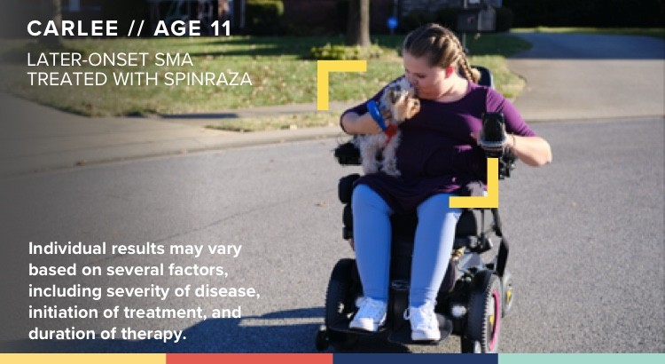 an adult with later-onset SMA who is being treated with SPINRAZA