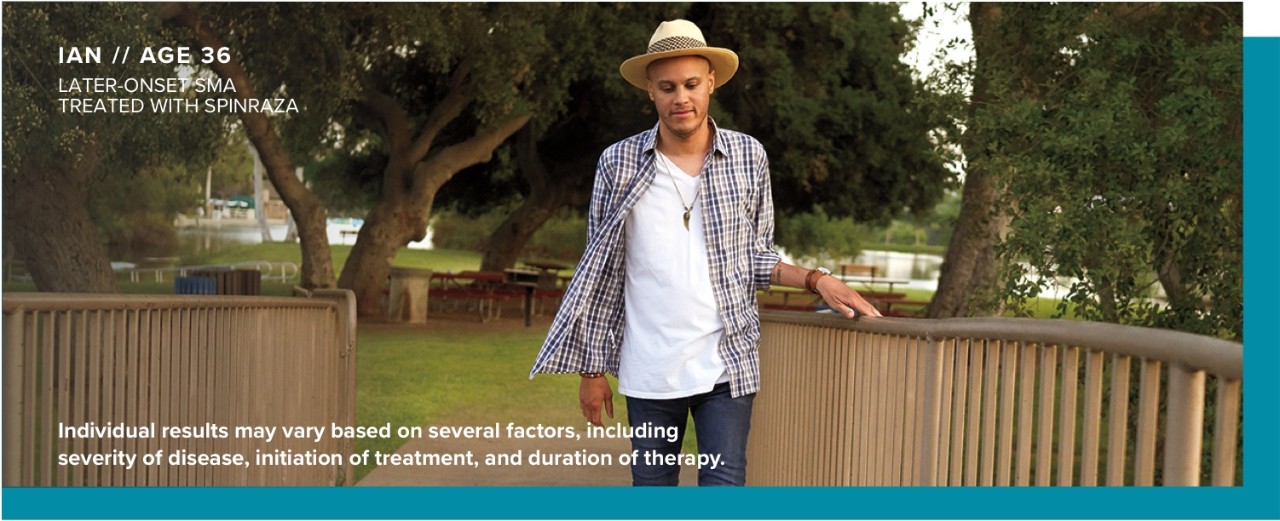 an adult with later-onset SMA who is being treated with SPINRAZA