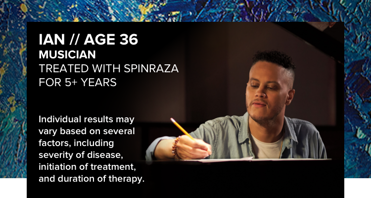 an adult with later-onset SMA who is being treated with SPINRAZA