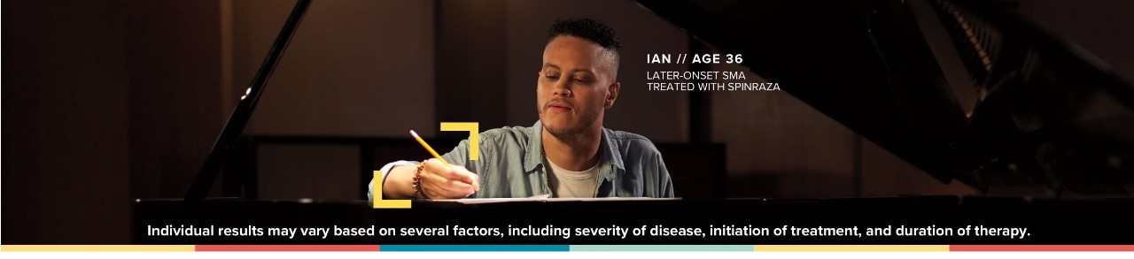 an adult with later-onset SMA who is being treated with SPINRAZA