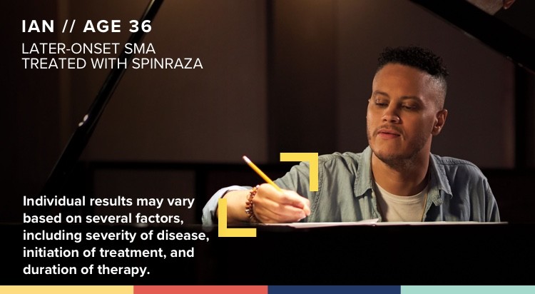 an adult with later-onset SMA who is being treated with SPINRAZA