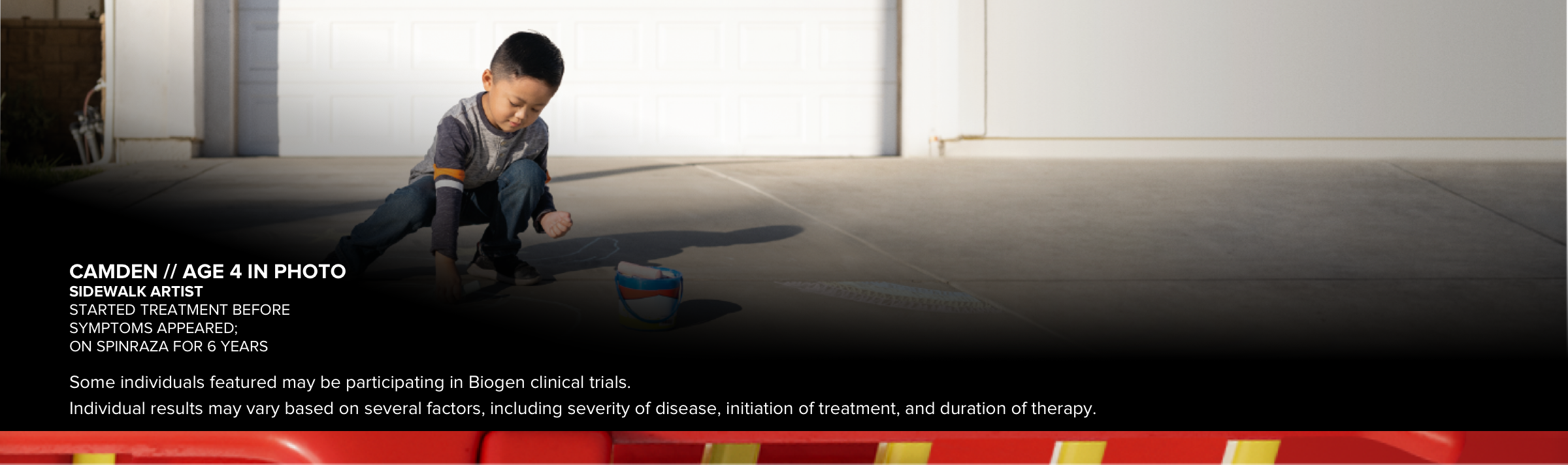 A child with
presymptomatic SMA who
is being treated with
SPINRAZA