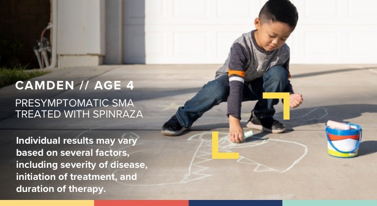 a child with presymptomatic SMA who is being treated with SPINRAZA